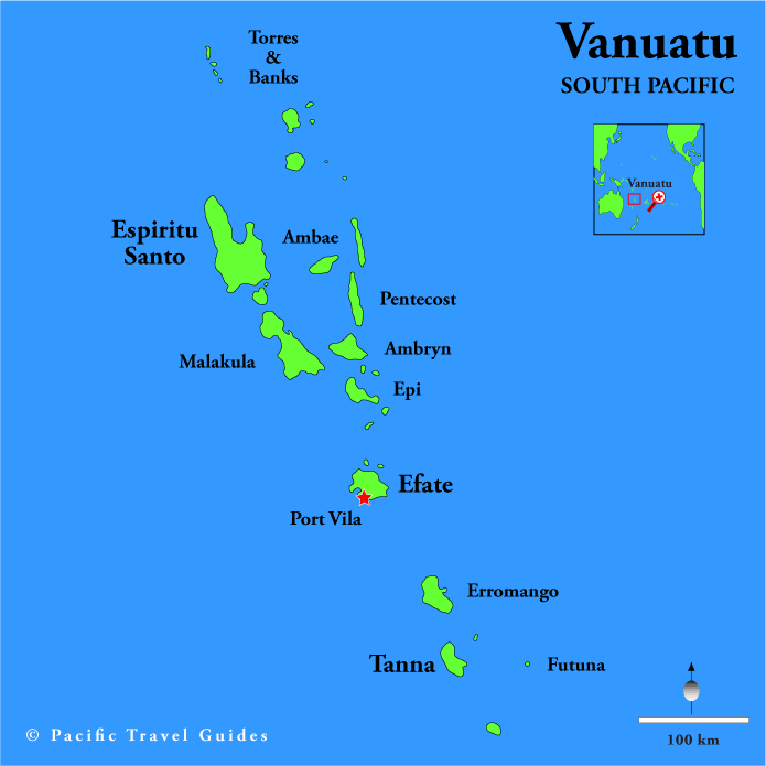 vanuatu sud pacifique carte